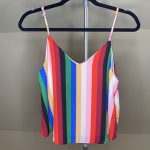 Rainbow Striped Spaghetti Strap Top!